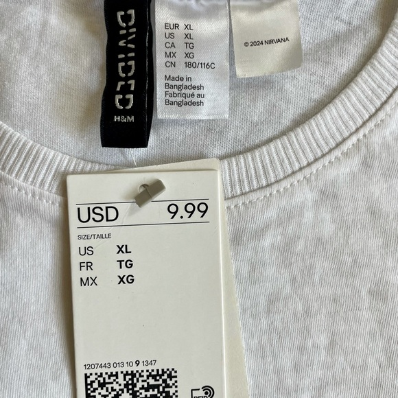 Super Rad Nirvana swirl tee H&M NWT - Picture 4 of 6